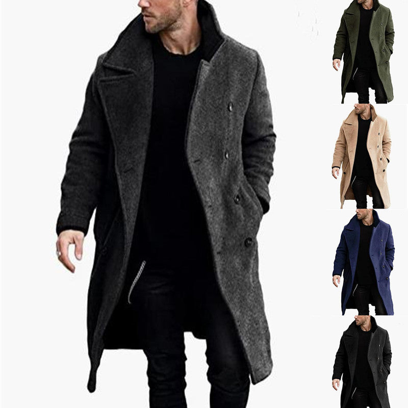 Men's Coat In Modern Double-Breasted Toggle Look Lune London