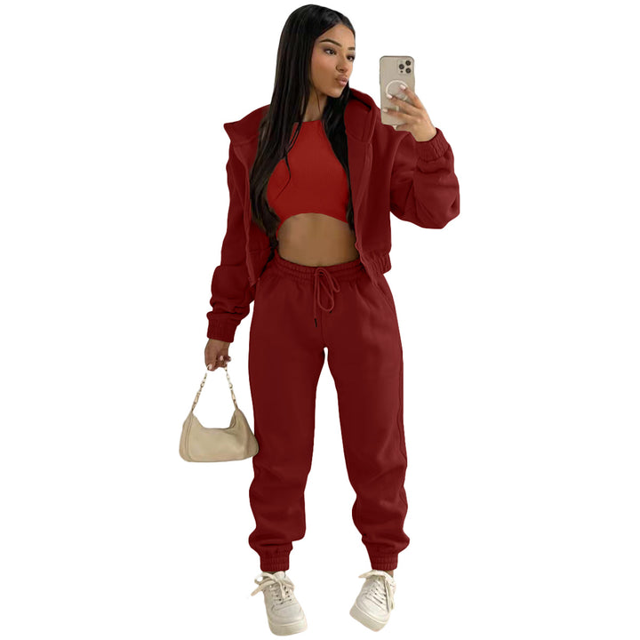 Ladies elegant sports set with a casual hoodie and elastic belt elements Lune London