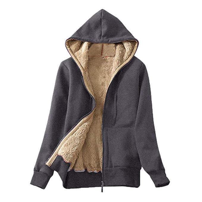 Ladies Cozy Fleece Jacket with High Collar and Convenient Zipper Lune London