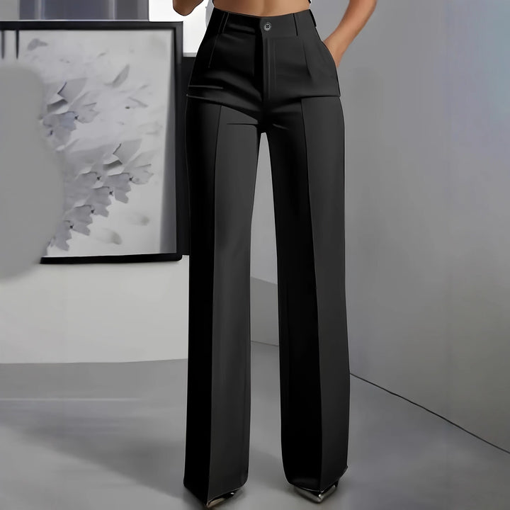 Women's suit trousers, wide cut, high waist and pleats, Lune London