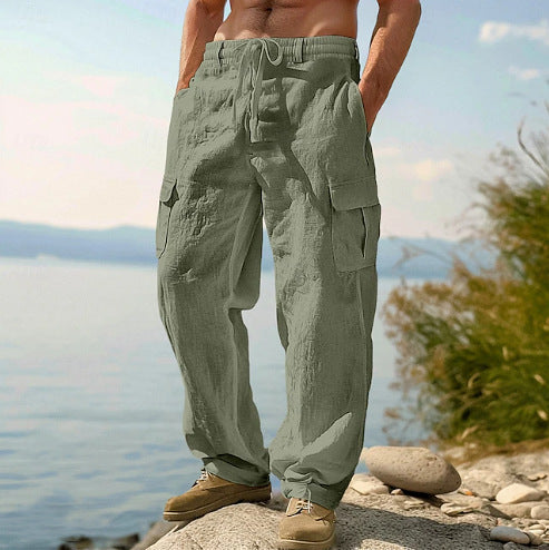 Casual cargo pants for men with adjustable waist and practical side pockets Amarae