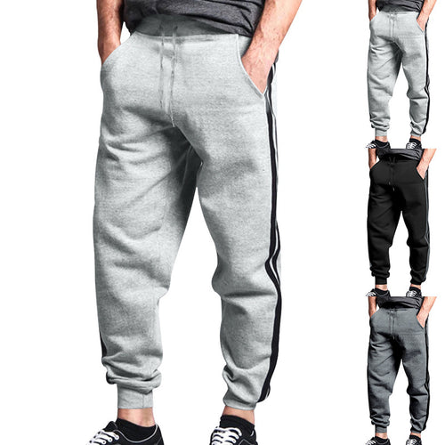 Chic and Stylish Men's Sport Jogging Pants with Side Stripe