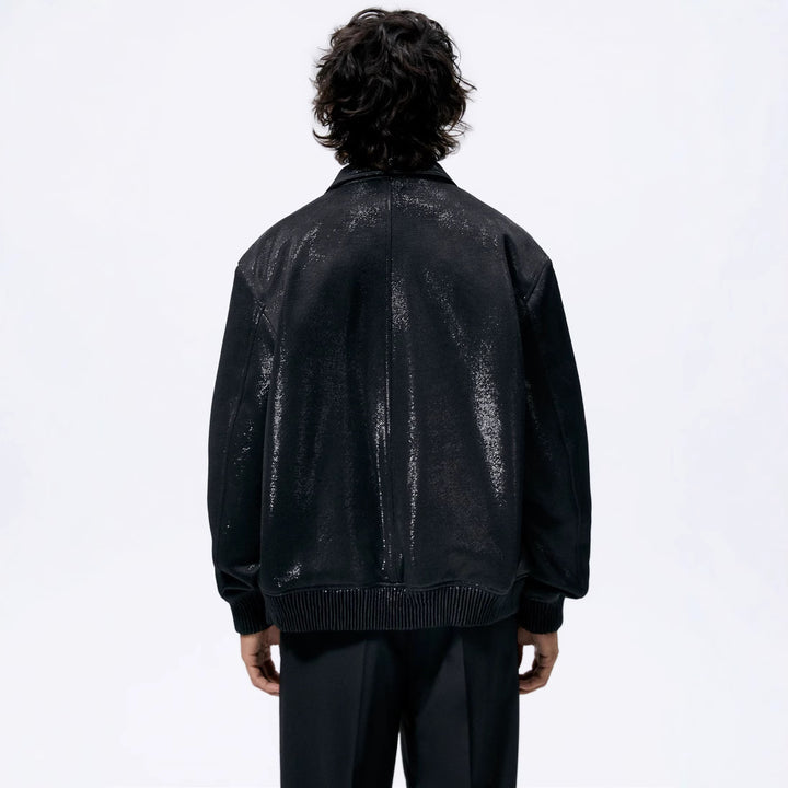 Men's lightweight field jacket made of technical material with applied flap pockets and stand-up collar Amarae