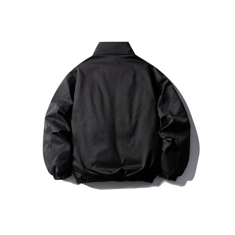 Unisex Boxy short padded transitional jacket with high stand collar and elastic hem Amarae