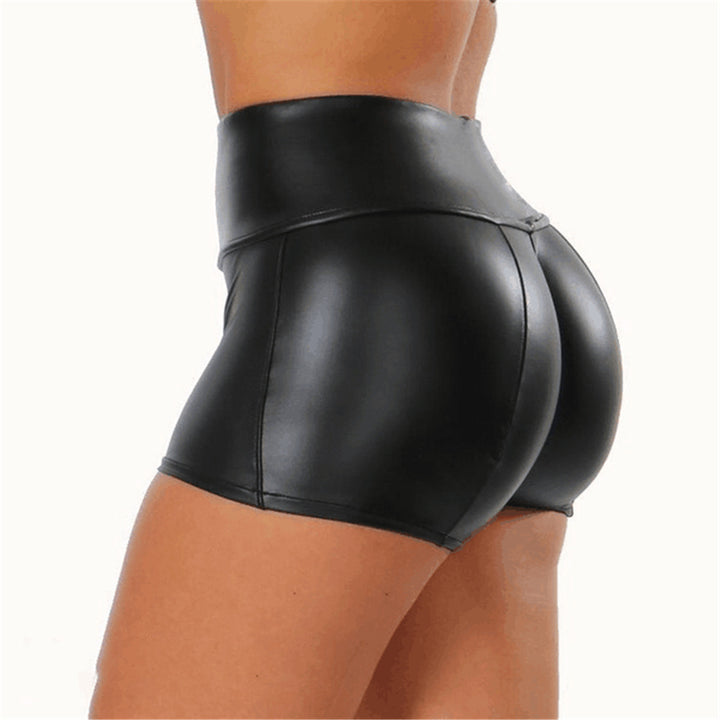 Shiny high-waisted sports shorts for women Lune London