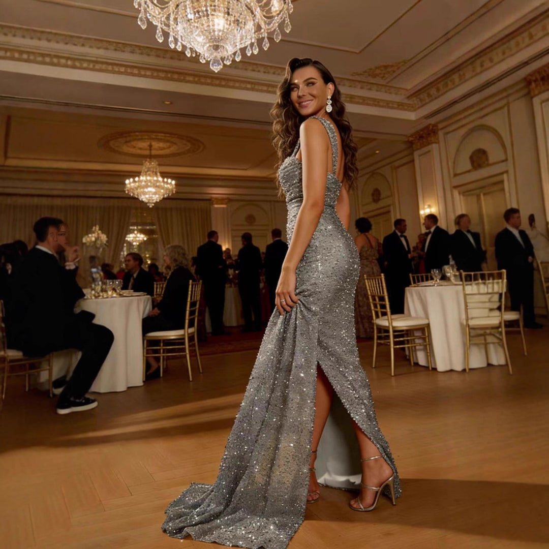 Women’s evening dress with sparkling sequins Lune London