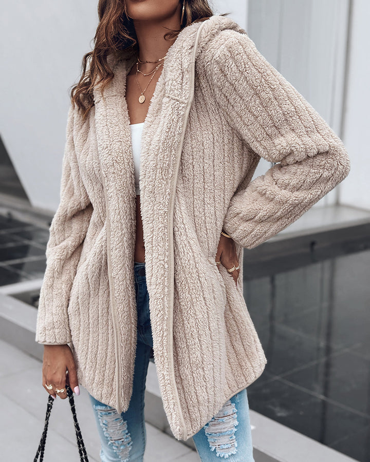 Ladies Comfortable Fleece Jacket with Structured Details Amarae