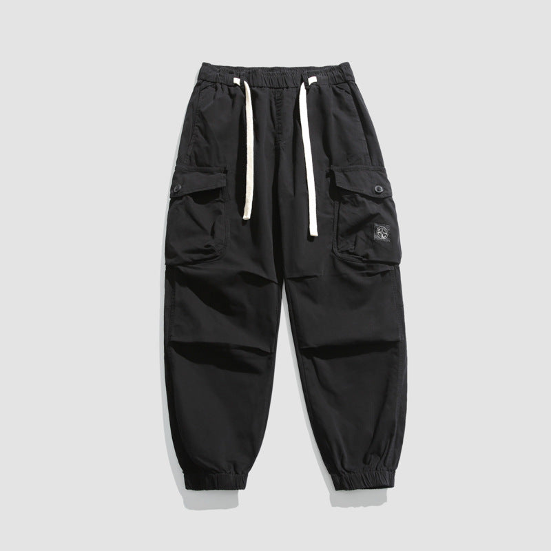 Men's cargo pants with elastic waistband and numerous pockets Lune London
