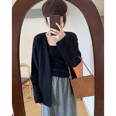 Cardigan ouvert pour femmes avec coupe décontractée et décolleté en V profond