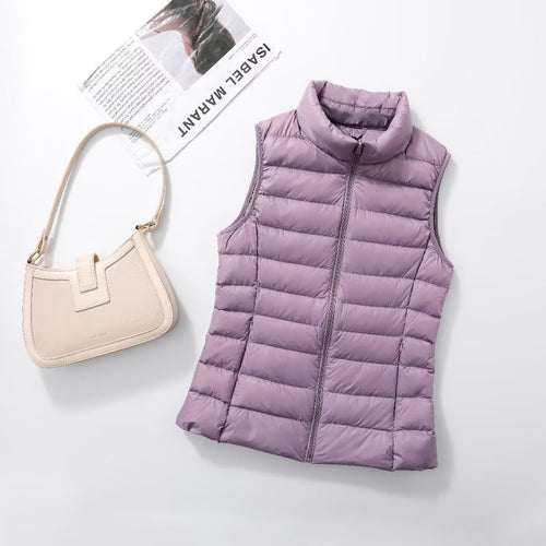 Women's down vest with high collar and modern oversized fit Amarae