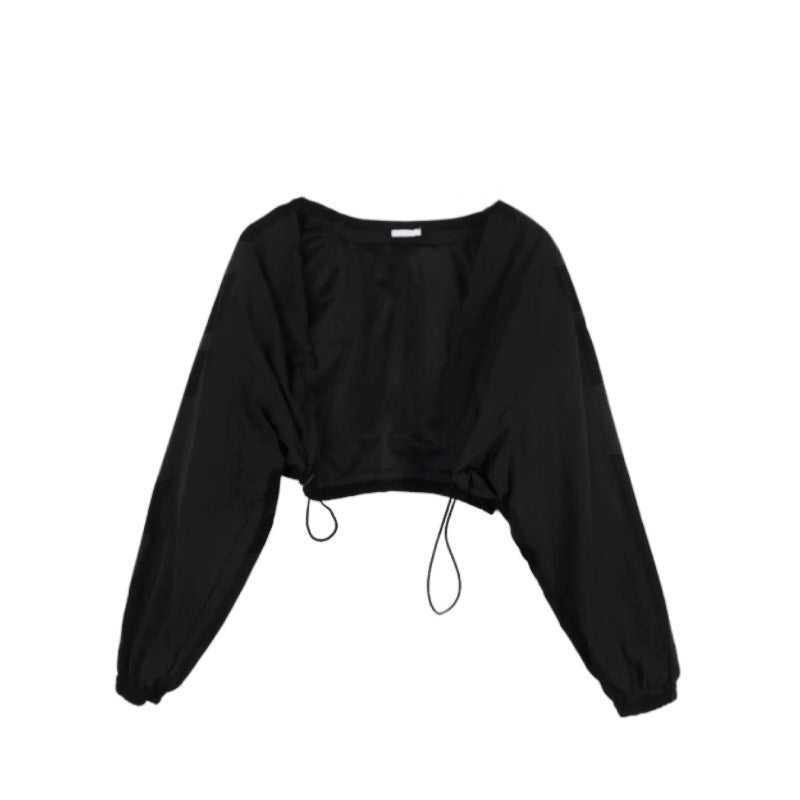 Blouse pour femmes à manches longues courte avec volants Chic & Stil
