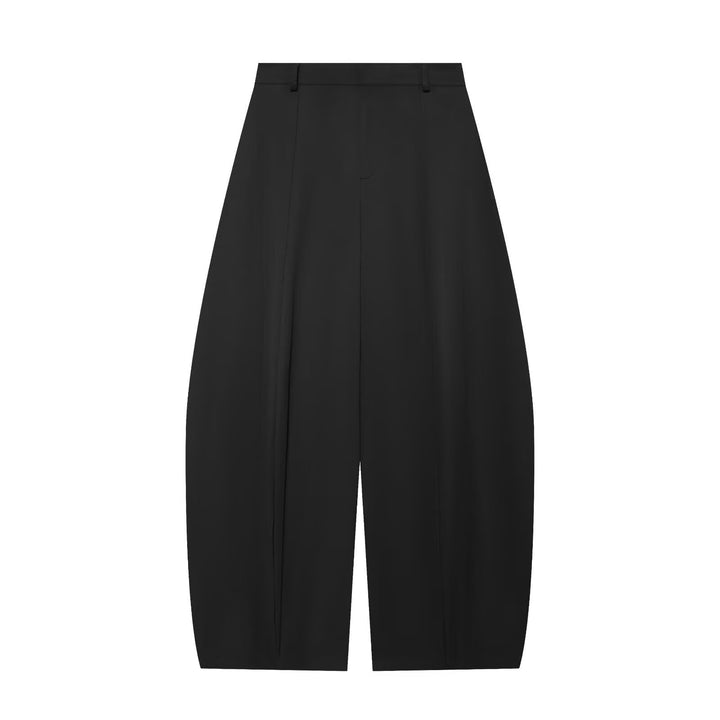 Women's culotte pants with high waist, distinctive center pleats, and boxy silhouette Amarae