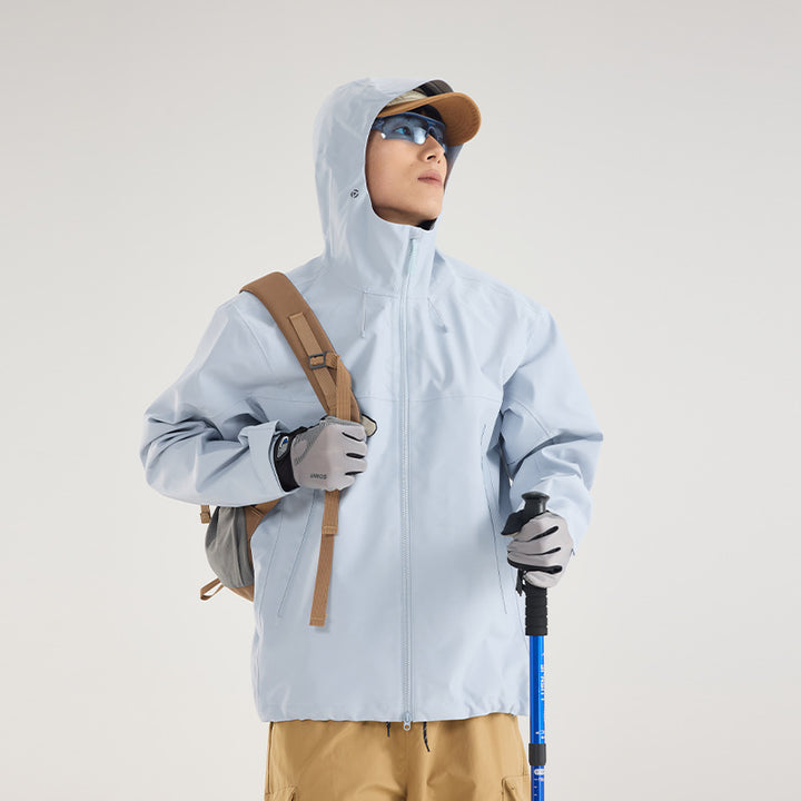 Men's Waterproof Softshell Outdoor Jacket with Adjustable Hood and Breathable Membrane Amarae