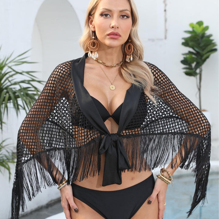 Fringed mesh beach rock for women Lune London