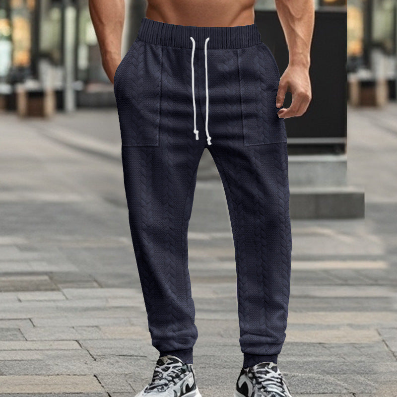 Men's comfortable joggers with textured design and elastic waistband Chic and style