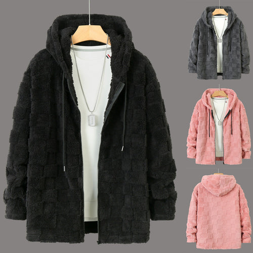 Man Fleece jacket with hood and pockets Amarae