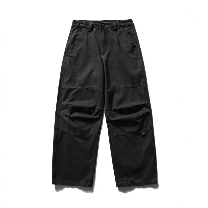 Men's Loose Utility Cargo Pants in Workwear Style with Knee Inserts and Patch Pockets Amarae