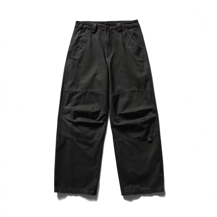 Men's Loose Utility Cargo Pants in Workwear Style with Knee Inserts and Patch Pockets Amarae