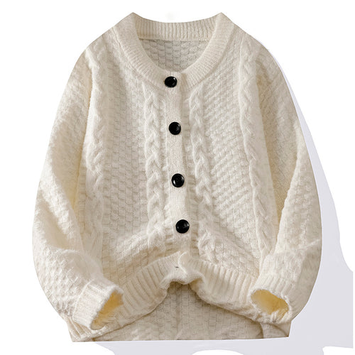 Lady cardigan with fixed edge and detailed raised pattern Amarae