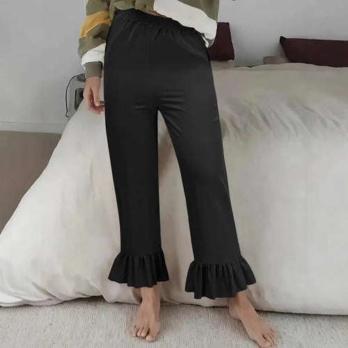 Elegant palazzo pants for women with ruffle finishes Amarae