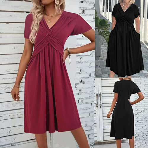 Women’s jumpsuit with a fitted wrap design and an elegant V neckline Amarae