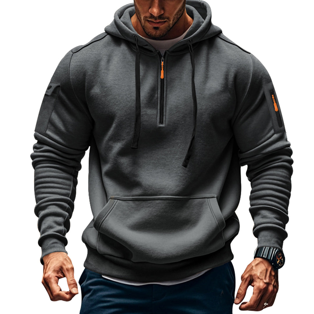 Men's Sport Hoodie with practical zipper and side pockets Lune London