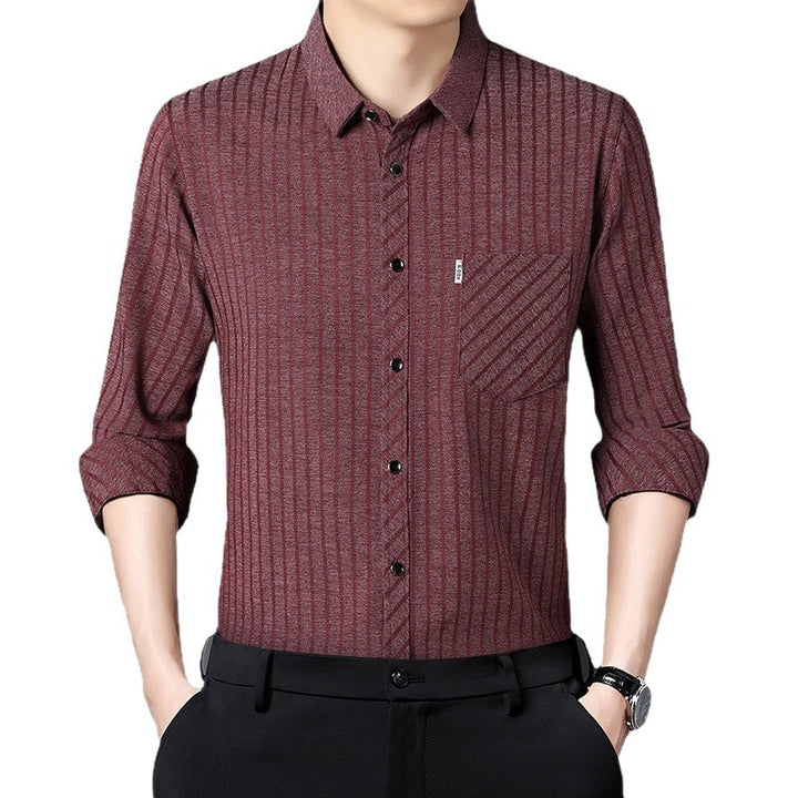 Casual long-sleeved shirt for men with modern striped pattern Lune London