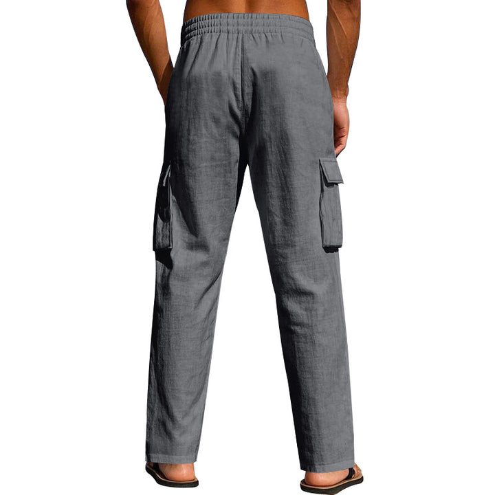 Casual cargo pants for men with elastic waistband and practical side pockets Lune London