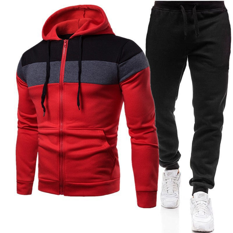 Men's sports set with flexible jogger pants and high-quality zipper Lune London