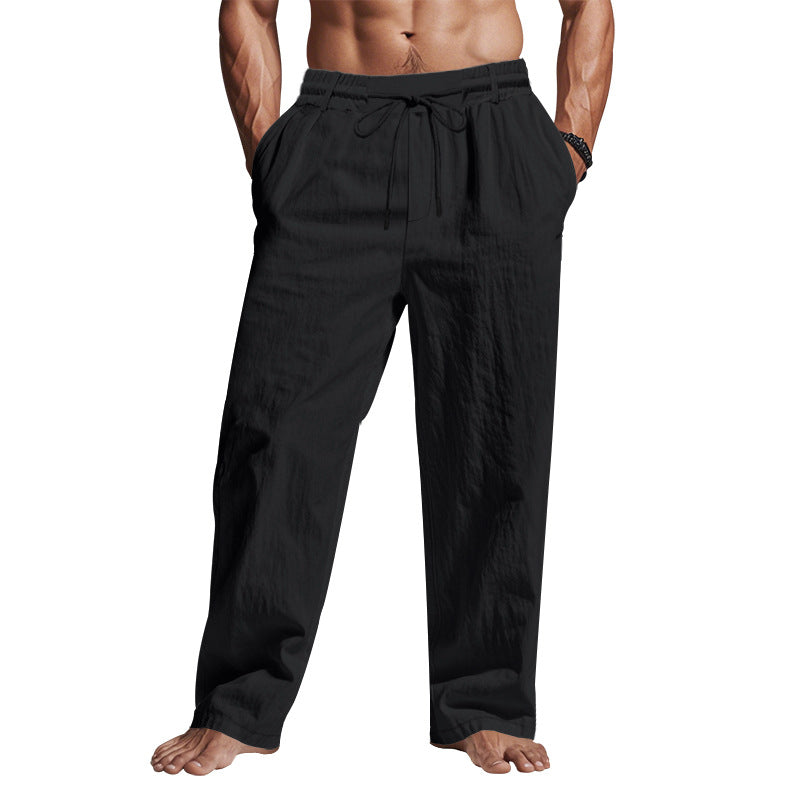 Casual Beach Pants for Men with Adjustable Drawstring and Convenient Side Pockets Lune London