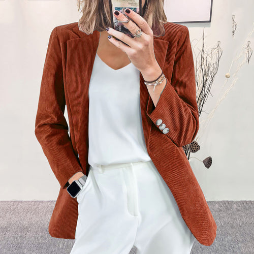 Elegant corduroy jacket for women with textured design and trendy details Amarae