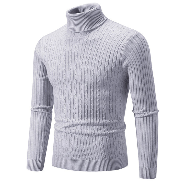 Men's turtleneck sweater with textured knit pattern Lune London