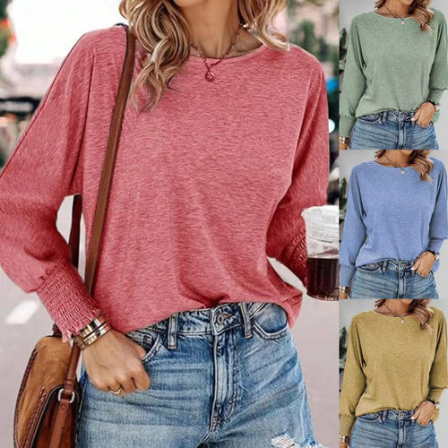 Casual long sleeve t-shirt for ladies with unique sleeve finishes Amarae