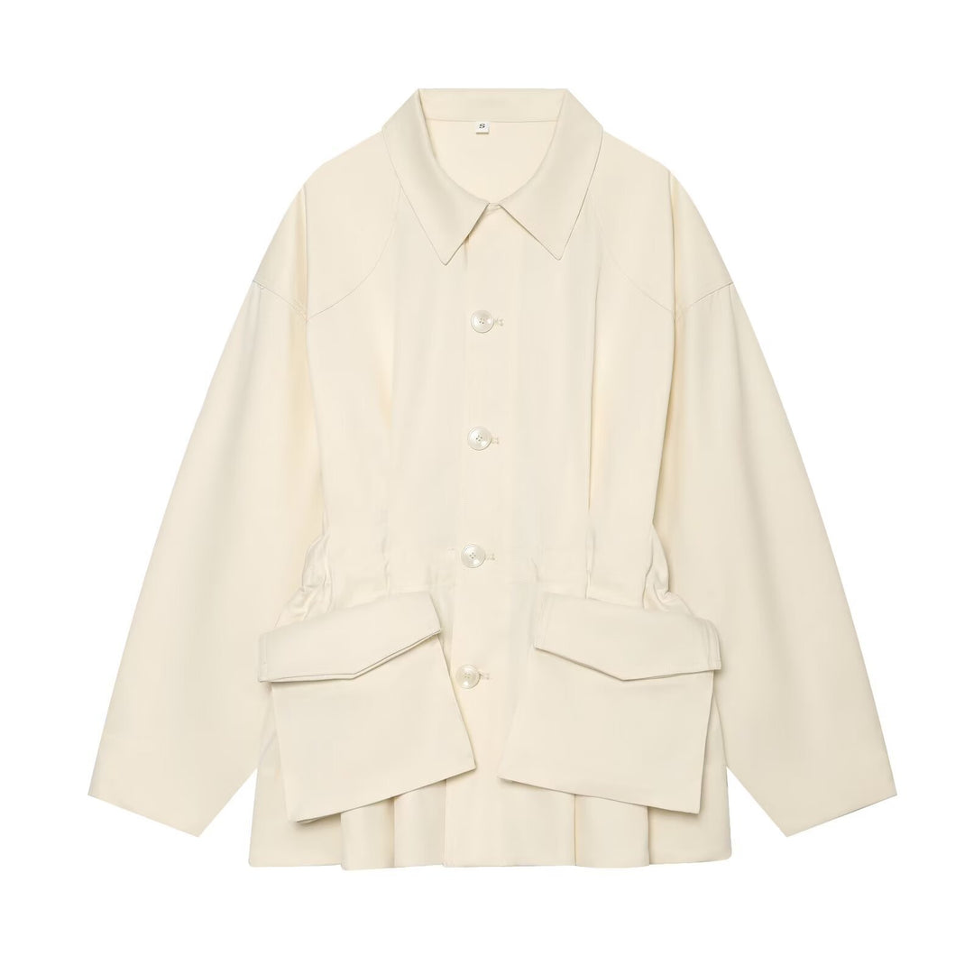 Women's short jacket in utility style with a loose fit and large flap pockets Amarae