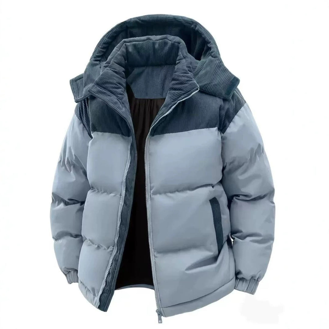 Women's quilted winter jacket with cord shoulder detail, hood, and two-way zip Amarae