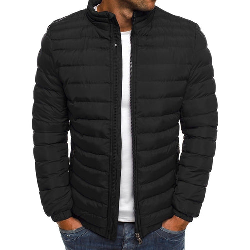 Lightweight quilted jacket for men with high collar and elastic cuffs Amarae