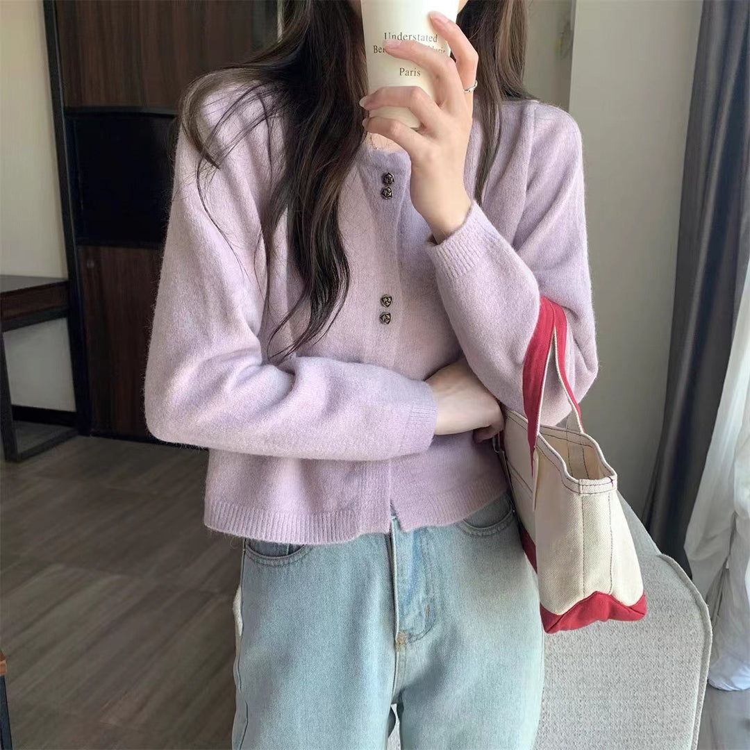 Women Élégant Cardigan avec Détails de Bouton Chic & Stil