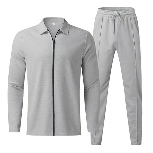 Men's two-piece sports set with zipper and elastic waist Amarae