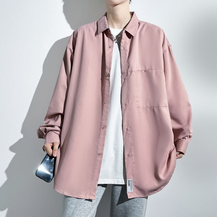 Men's oversized shirt with practical chest pocket Amarae