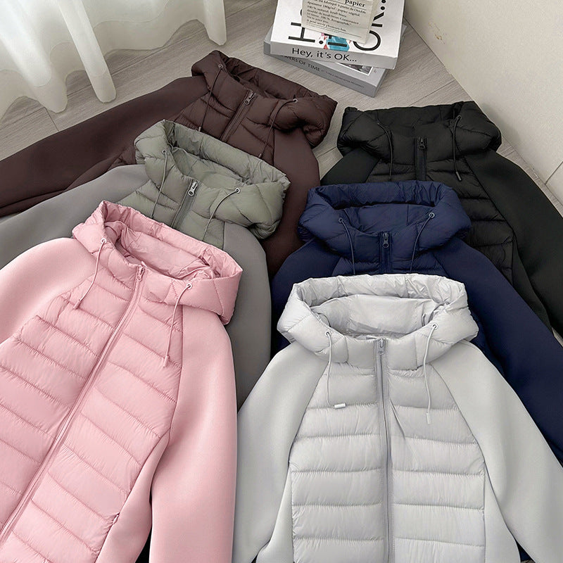 Insulated quilted jacket for women with hood and sporty cut Lune London