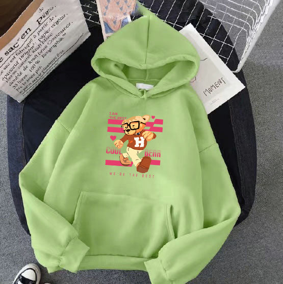 Women's hoodie with funny bear motifs and unique graphic print Chic & Stil