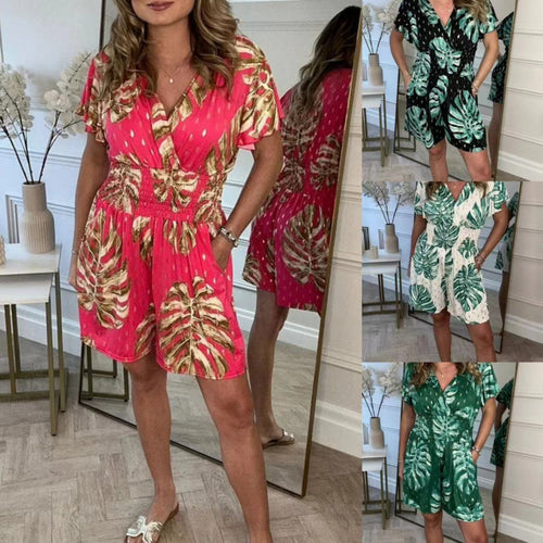 Women’s jumpsuit with floral design and elastic waist Amarae