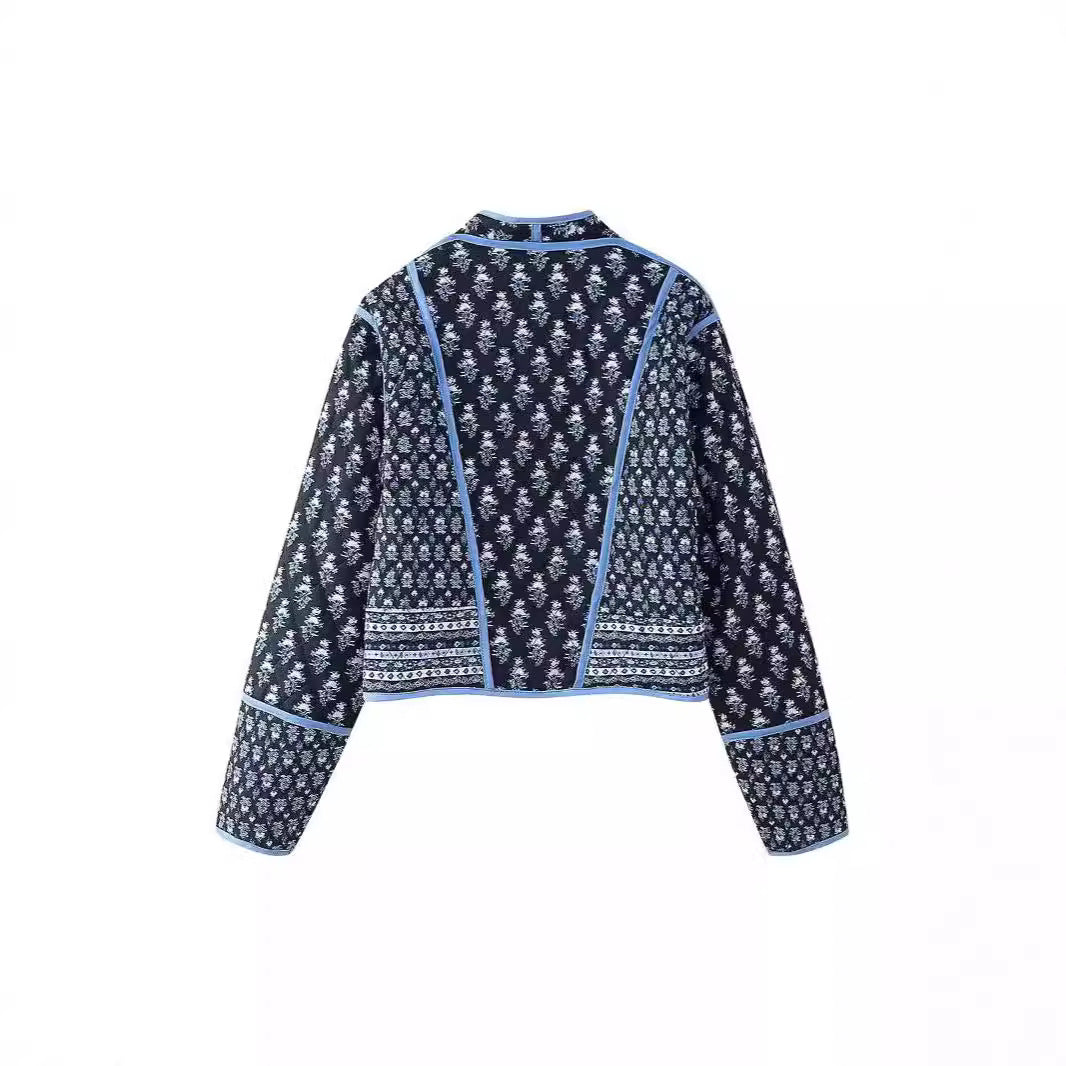 Ladies fashion jacket rich in details with floral design Amarae