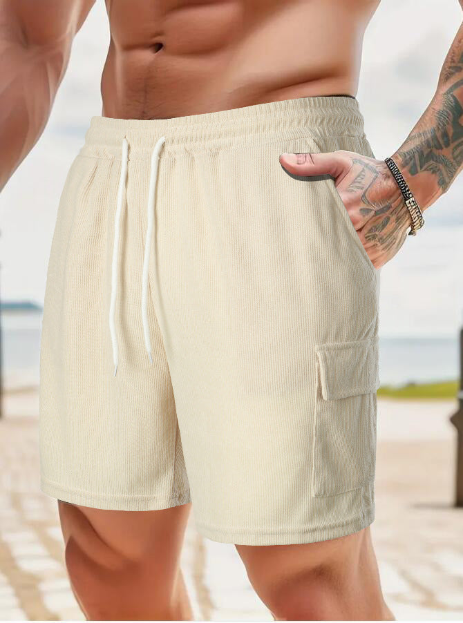 Casual men's pants with practical side pockets and elastic waistband Lune London