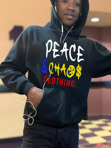 Hooded sweatshirt for men with a catchy inscription and practical pockets Amarae