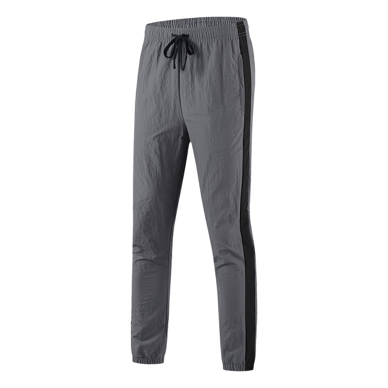 Men's Lightweight Breathable Training Pants with Side Contrast Stripe Amarae