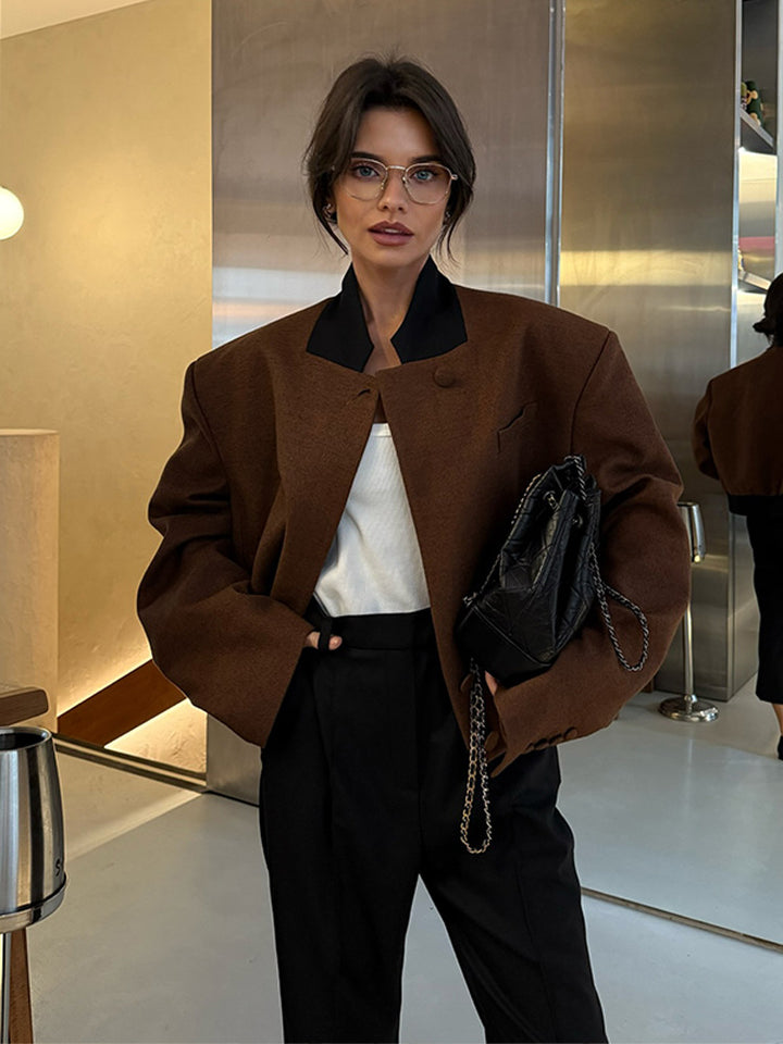 Veste blazer surdimensionnée à la mode pour femmes Chic & Stil