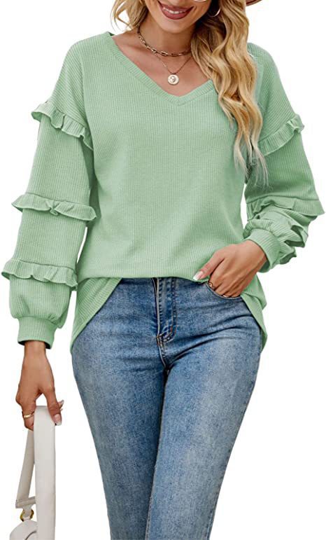 Women's sweatshirt with ruffle details Lune London