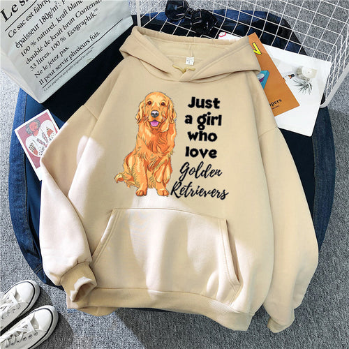 Women's Hoodie with Loving Golden Retriever Motif Chic & Stil