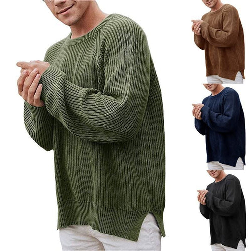 Elegant knit sweater for men with a textured design and a modern fit Amarae